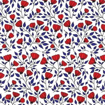 Seamless floral pattern Stock Illustration