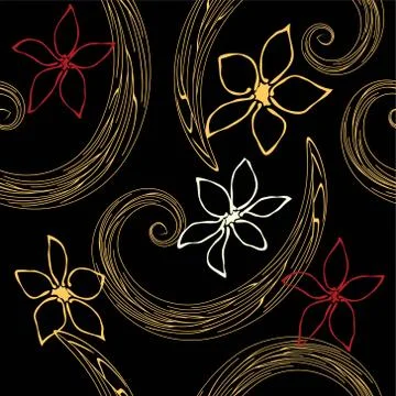 Seamless floral pattern Stock Illustration