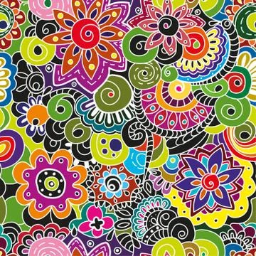 Seamless floral pattern Stock Illustration
