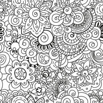 Seamless floral pattern Stock Illustration