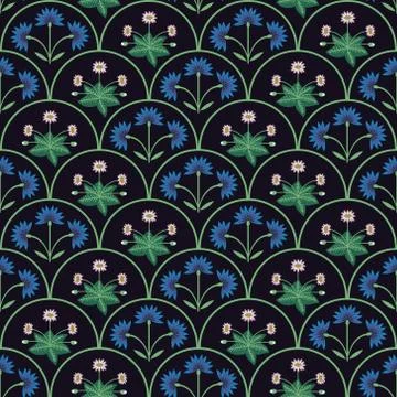 Seamless floral pattern Stock Illustration