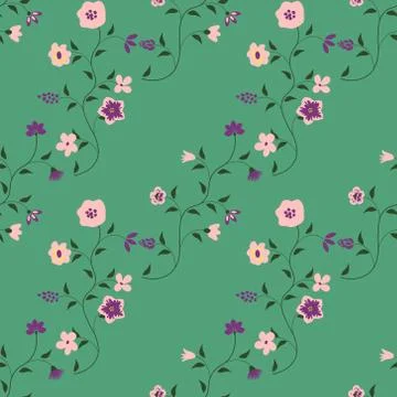 Seamless floral pattern Stock Illustration