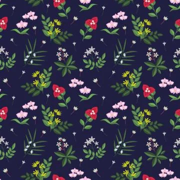 Seamless floral pattern Stock Illustration