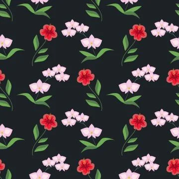 Seamless floral pattern Stock Illustration