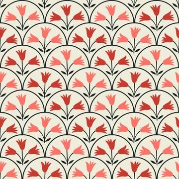 Seamless floral pattern Stock Illustration