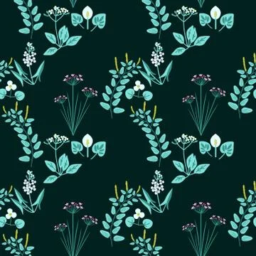 Seamless floral pattern Stock Illustration