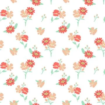 Seamless floral pattern Stock Illustration