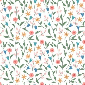 Seamless floral pattern Stock Illustration