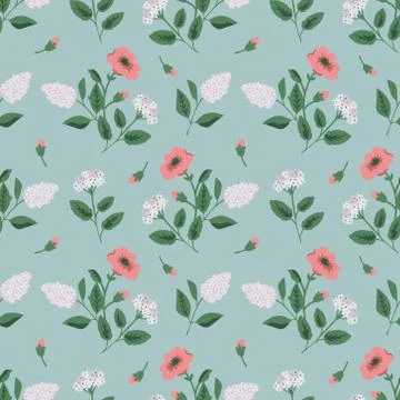 Seamless floral pattern Stock Illustration
