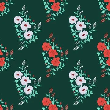 Seamless floral pattern Stock Illustration