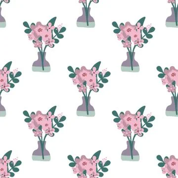 Seamless floral pattern Stock Illustration