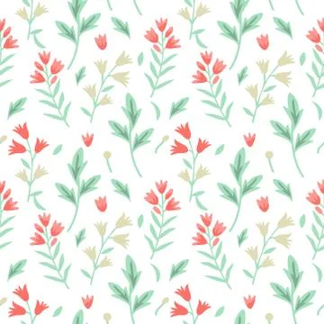 Seamless floral pattern Stock Illustration