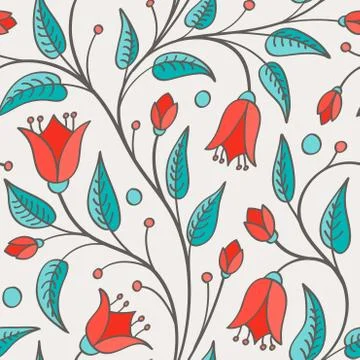 Seamless floral pattern Stock Illustration