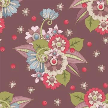 Seamless floral pattern Stock Illustration