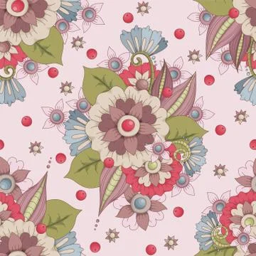 Seamless floral pattern Stock Illustration
