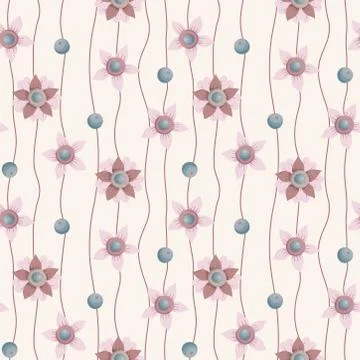 Seamless floral pattern Stock Illustration