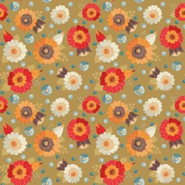 Seamless floral pattern Stock Illustration