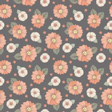 Seamless floral pattern. Stock Illustration