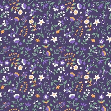 Seamless floral pattern Stock Illustration