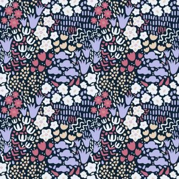 Seamless floral pattern Stock Illustration