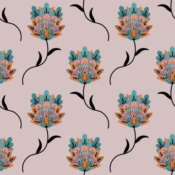 Seamless floral pattern Illustrazione stock