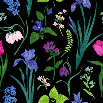 Seamless floral pattern Illustrazione stock