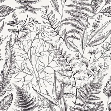 Seamless floral pattern. Illustrazione stock
