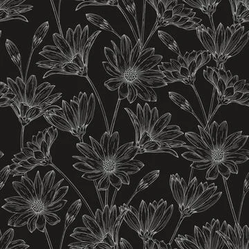 Seamless floral pattern. Illustrazione stock