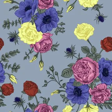 Seamless floral pattern. Stock Illustration