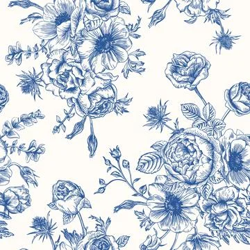 Seamless floral pattern. Illustrazione stock