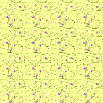 Seamless floral pattern Stock Illustration