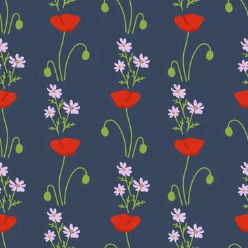 Seamless floral pattern Stock Illustration