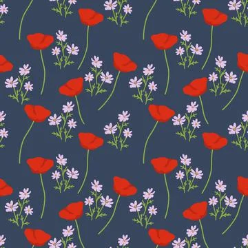 Seamless floral pattern Stock Illustration