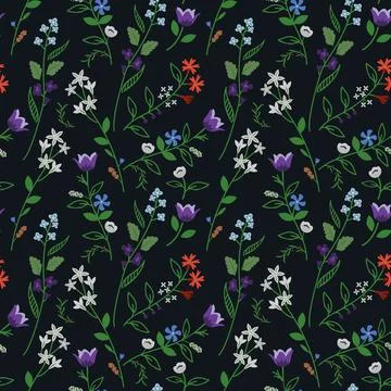 Seamless floral pattern Stock-Illustration
