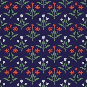 Seamless floral pattern Stock Illustration