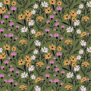 Seamless floral pattern Stock Illustration
