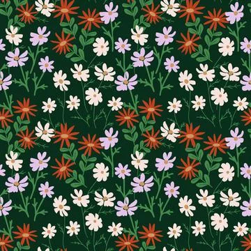 Seamless floral pattern Stock Illustration