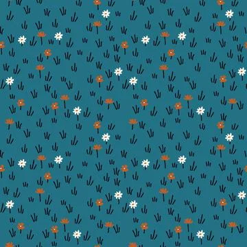 Seamless floral pattern Stock Illustration
