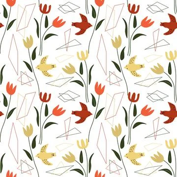 Seamless floral pattern Stock Illustration