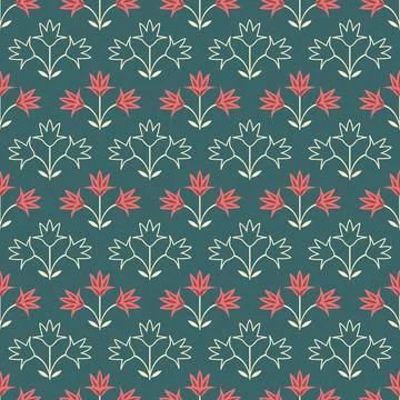Seamless floral pattern Stock Illustration