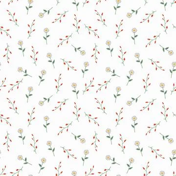 Seamless floral pattern Stock Illustration
