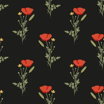 Seamless floral pattern Stock Illustration