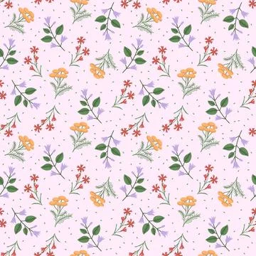Seamless floral pattern Stock Illustration