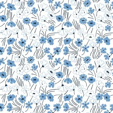 Seamless floral pattern Stock Illustration