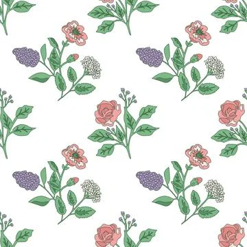 Seamless floral pattern Stock Illustration