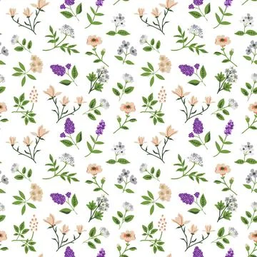 Seamless floral pattern Illustrazione stock