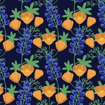Seamless floral pattern Stock Illustration