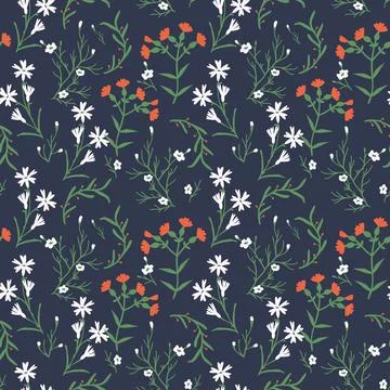 Seamless floral pattern Stock Illustration