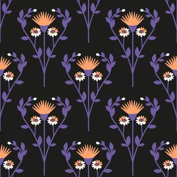 Seamless floral pattern Stock Illustration