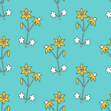 Seamless floral pattern Stock Illustration